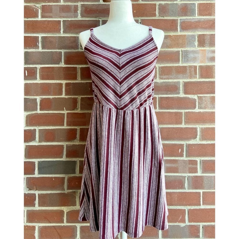 UNIVERSAL Thread Sleeveless Red Striped Dress S